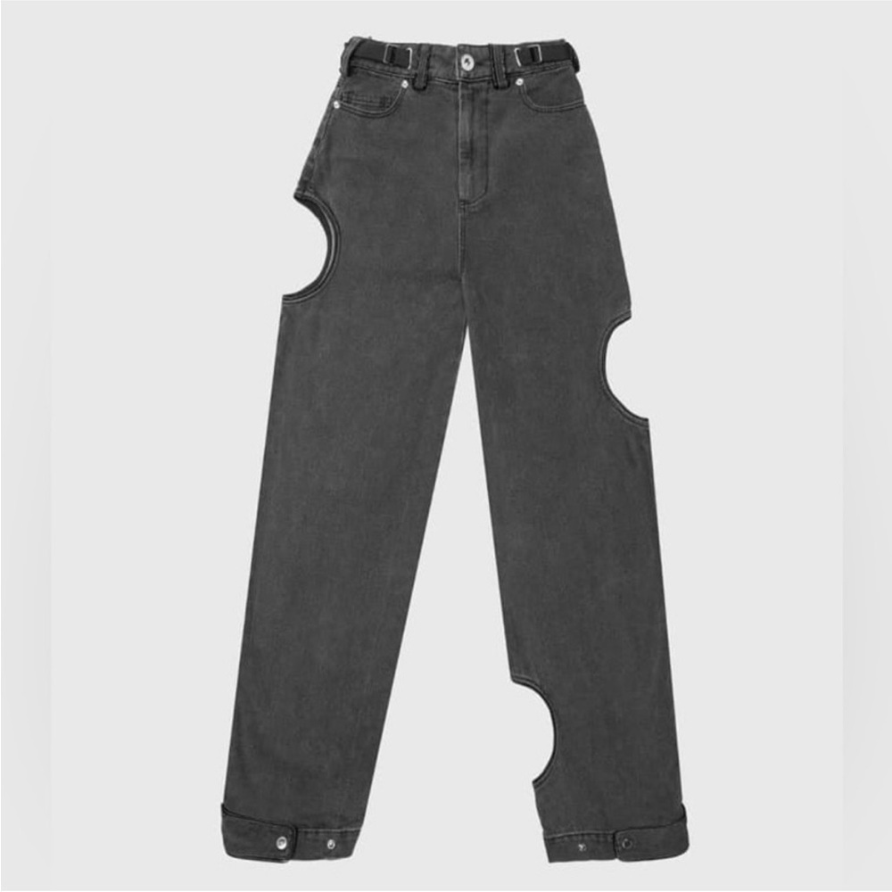 NWT Maniére De Voir Hole Cut Out Straight Jeans